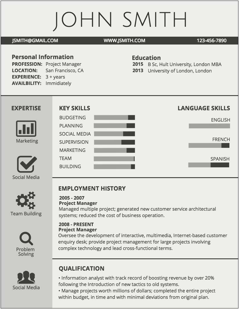 Example Of Resume With Skill Section