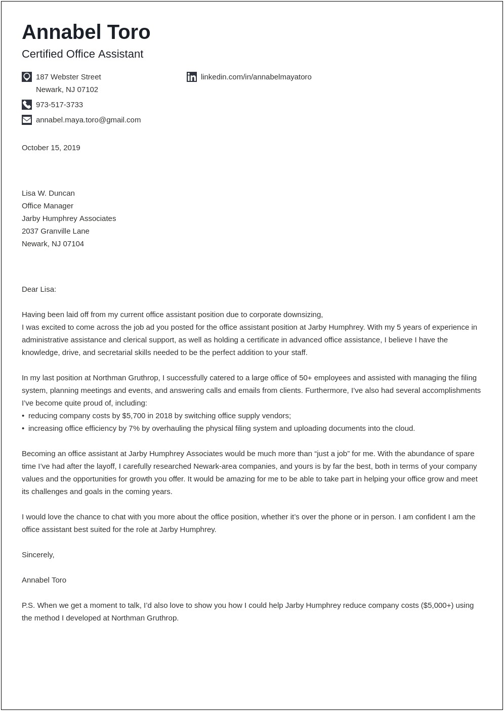 Example Of Resume Writing Cover Letter