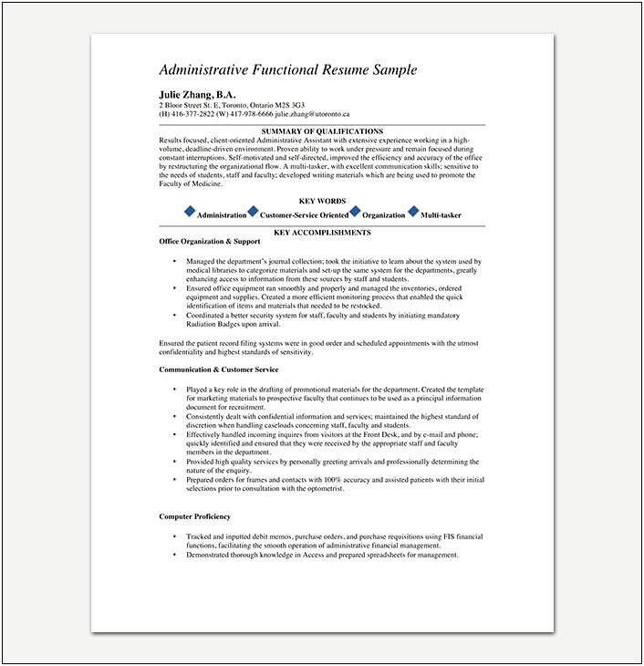 Example Resume For Medical Office Assistant