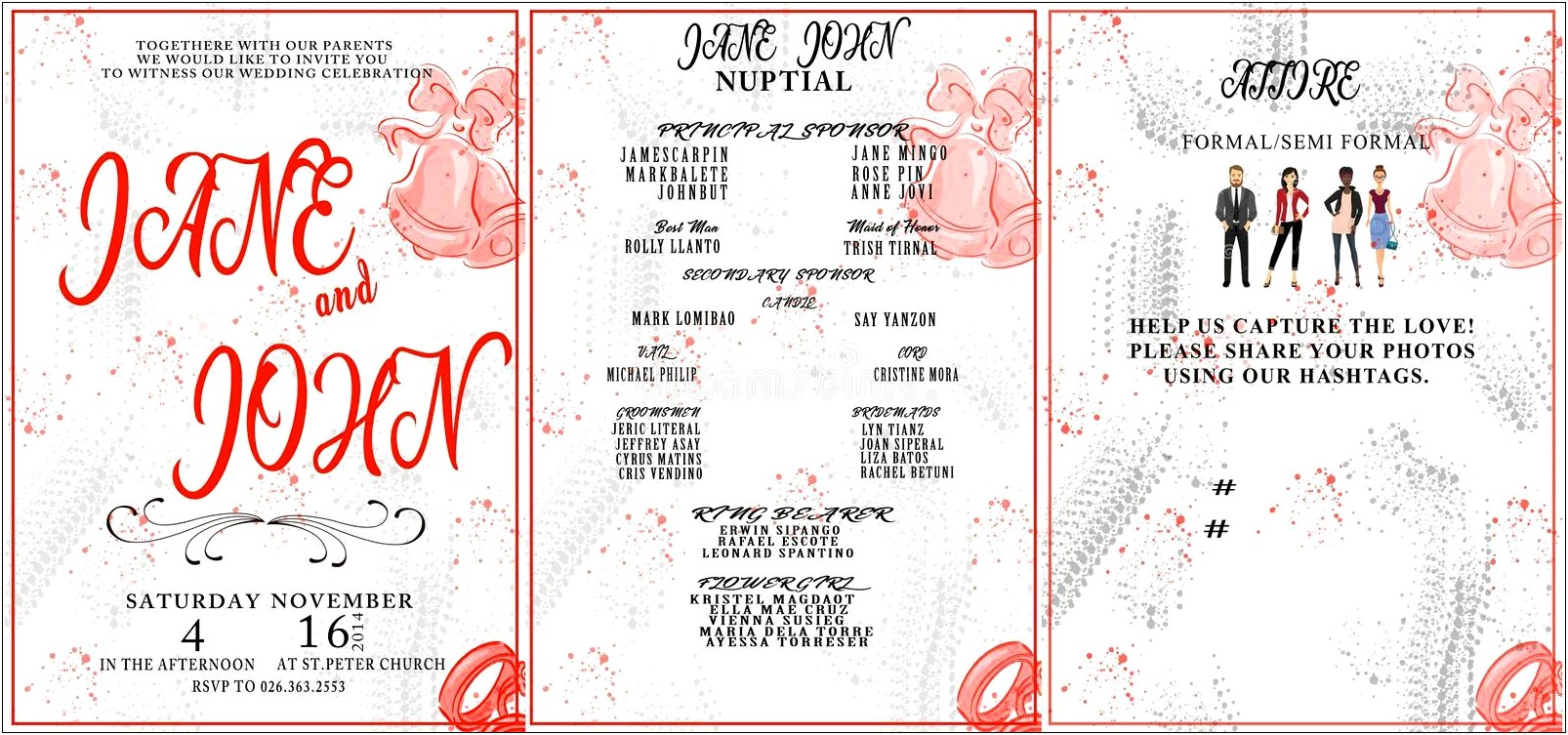 Example Wedding Invitations With Dress Code