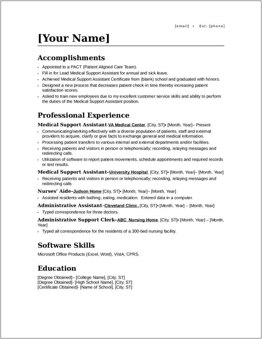 Examples Of General Objectives In A Resume