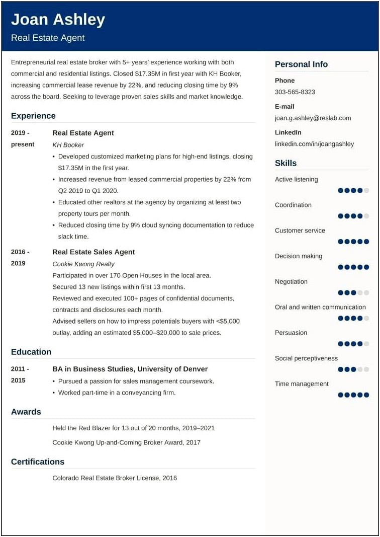 Examples Of General Resumes For Jobs