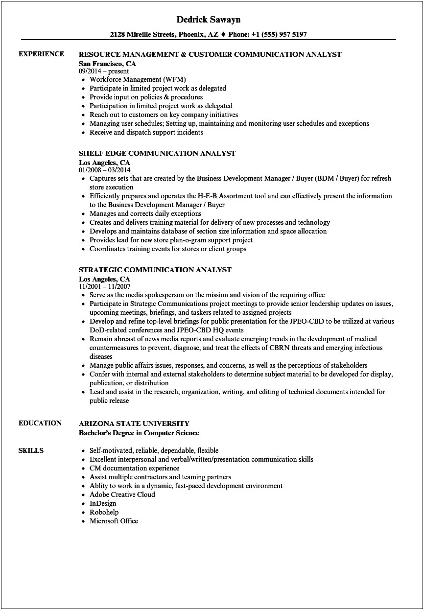 Examples Of Interpersonal Skills In A Resume