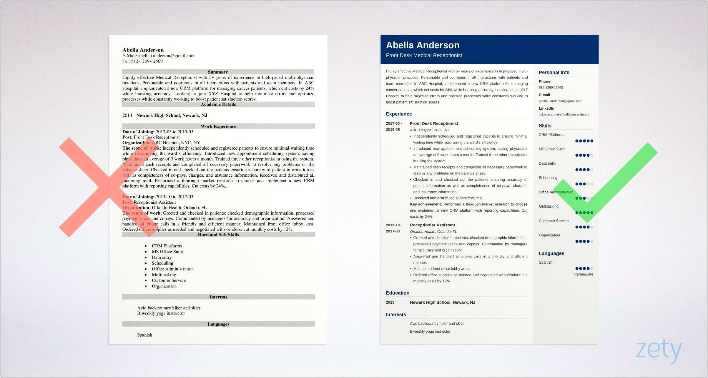 Examples Of Medical Front Desk Resume