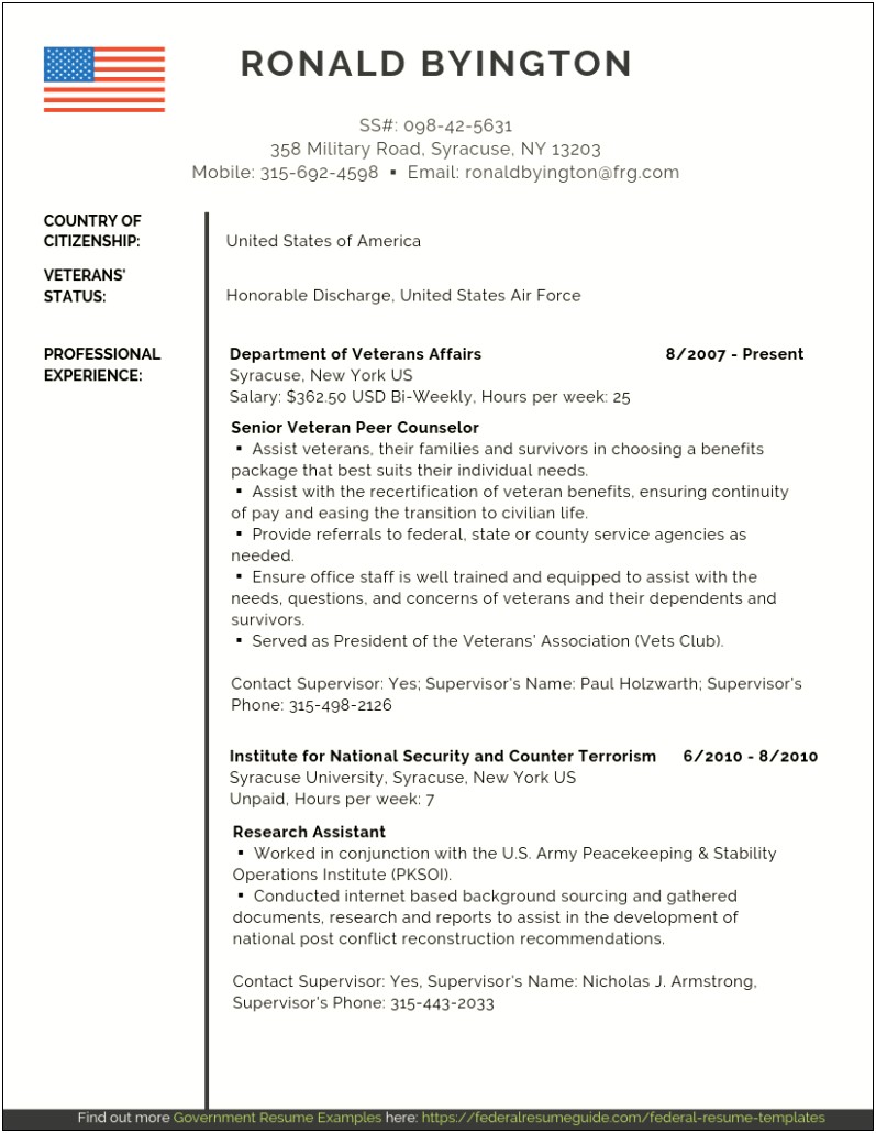 Examples Of Resumes From Usa Jobs