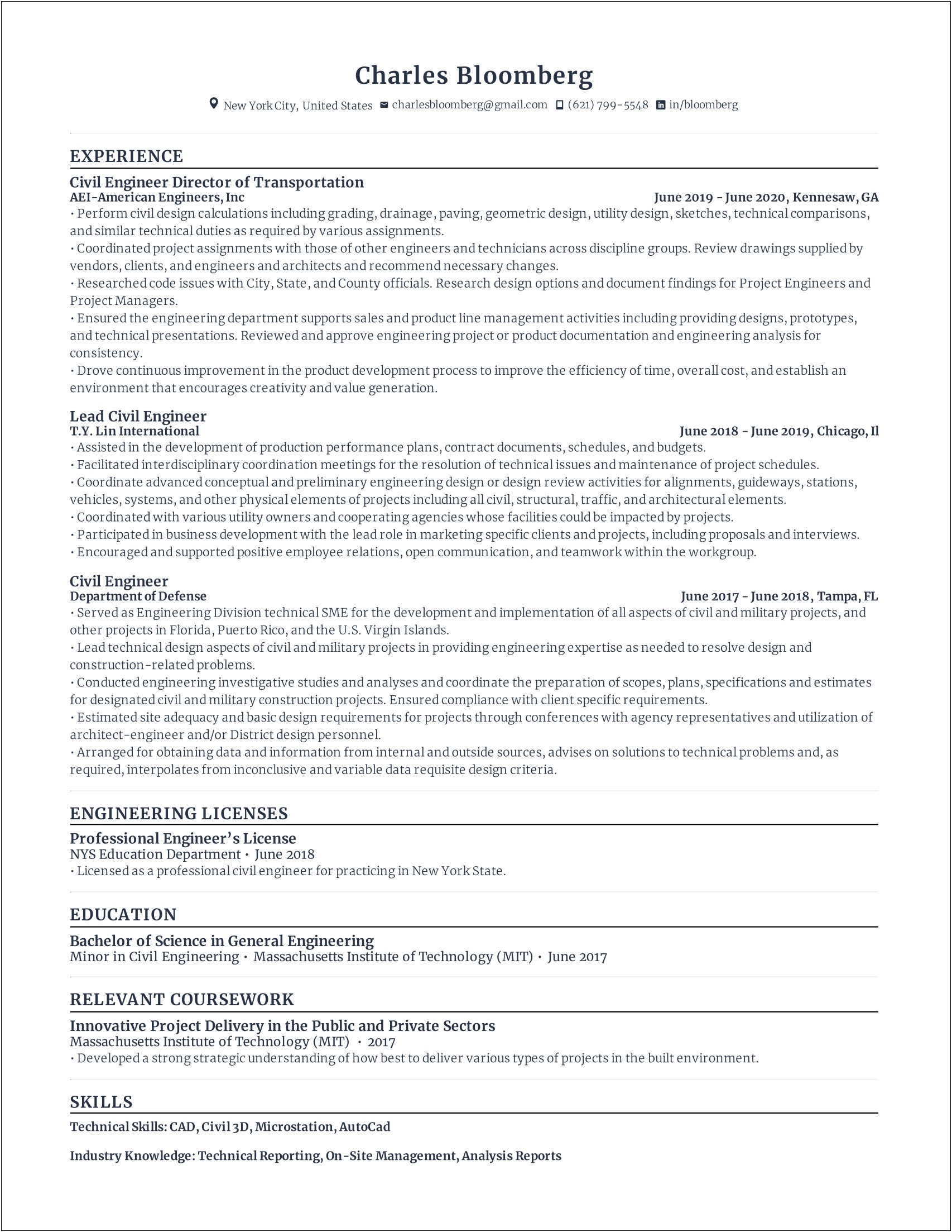 Examples Of Skills Section On Engineering Resume