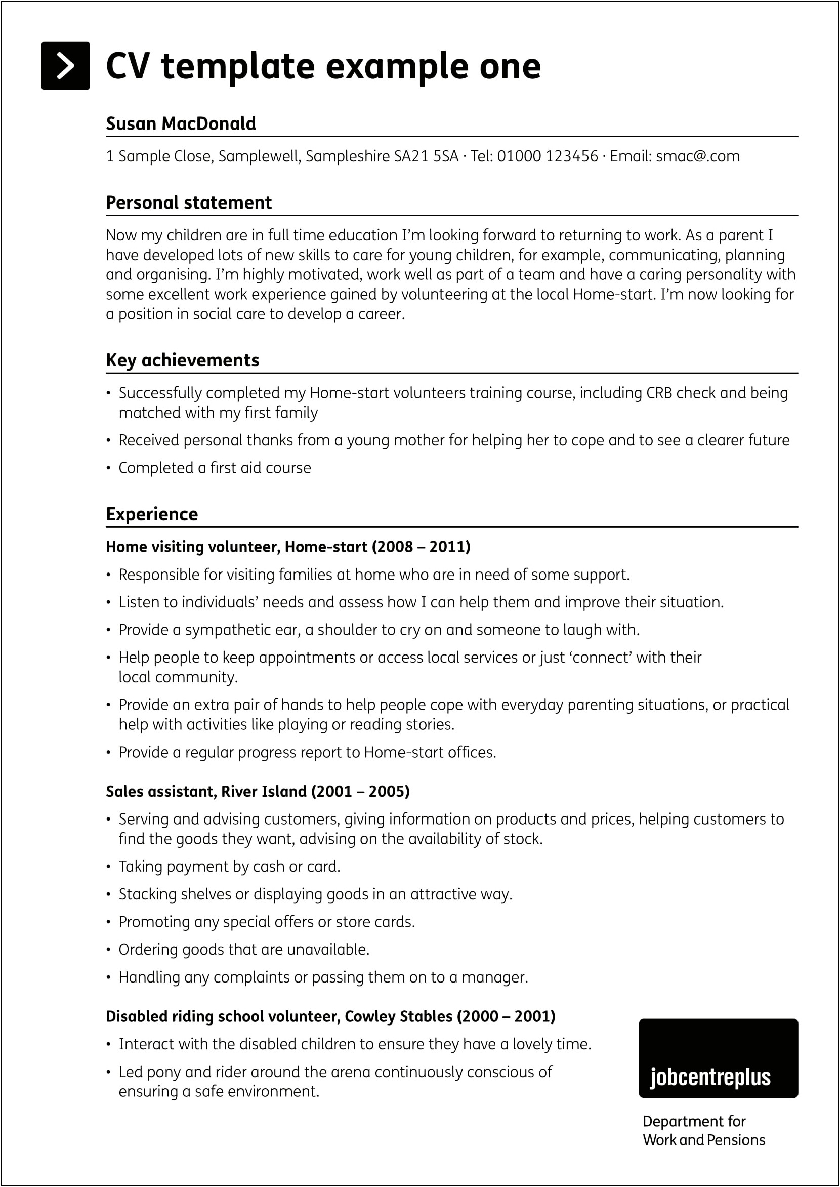 Examples Of Summary Statements In Resume