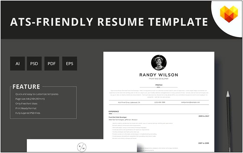 Executive Resume Template Ats Friendly Free Download