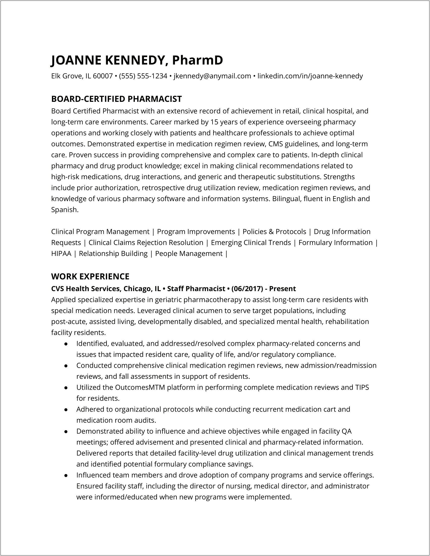 Experience Points In Elk For Resume