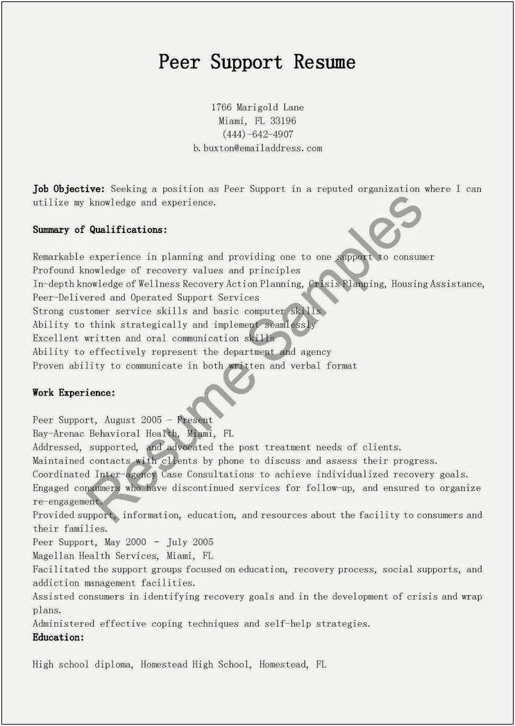 Family Support Specialist Resume Cover Letter
