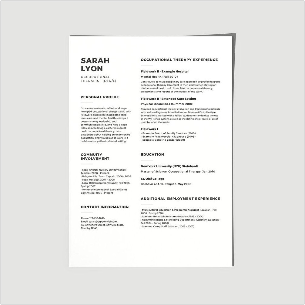 Fancy High School Resume Template For Hospital