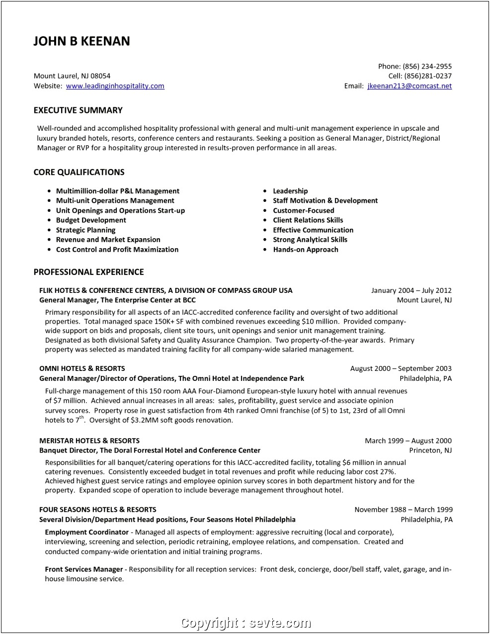 Fast Food General Manager Resume Objective