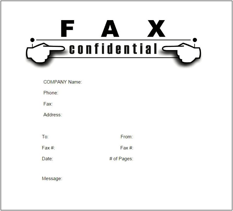 Fax Cover Sheet For Resume Example