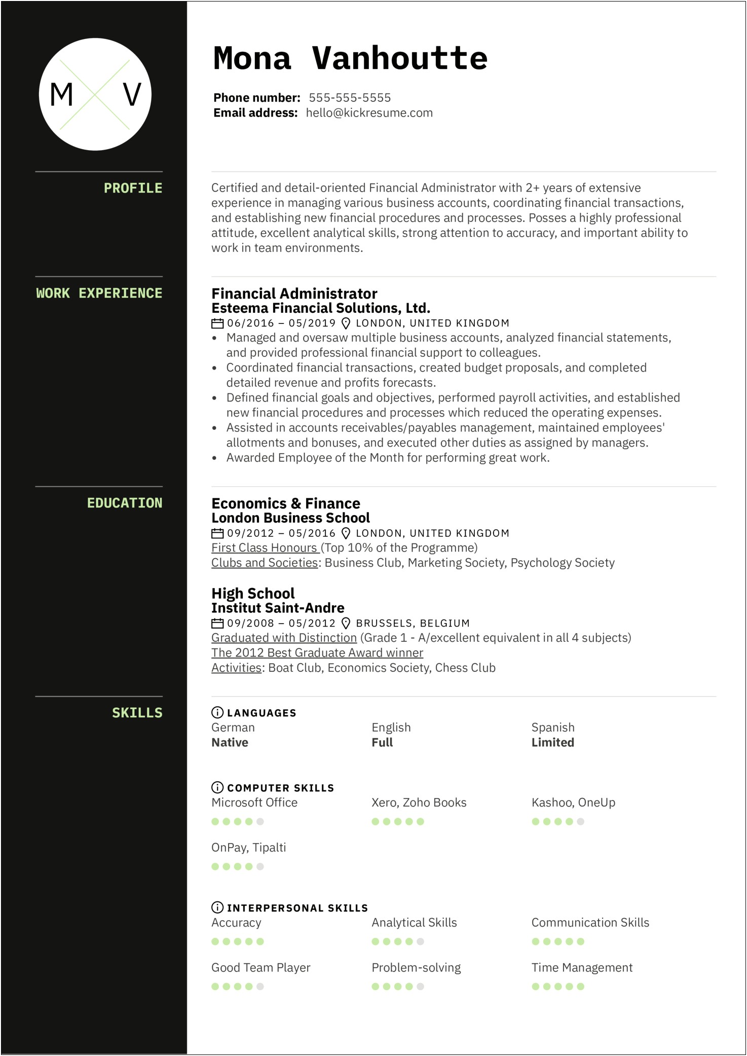 Finance Resume For Multiple Jobs Same Company