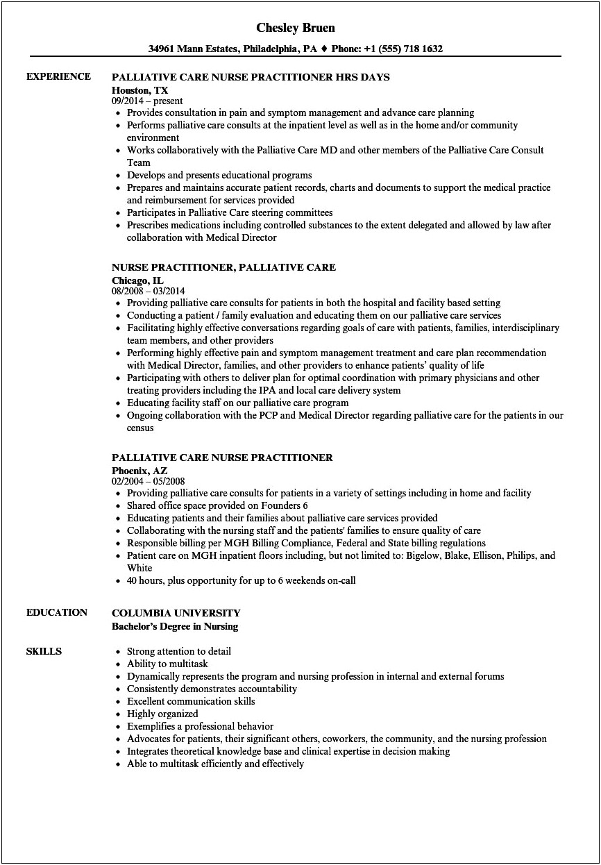 Floor Nurse Job Description For Resume