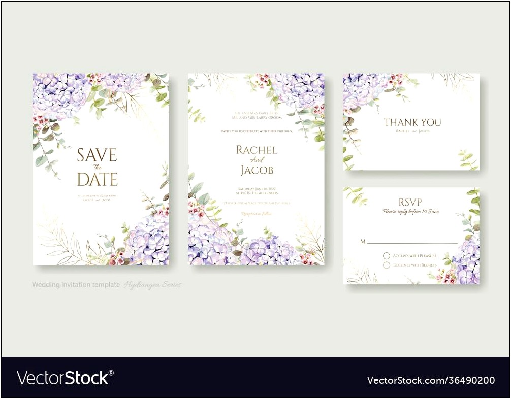 Floral Purple Wedding Invitation Kit By Celebrate It