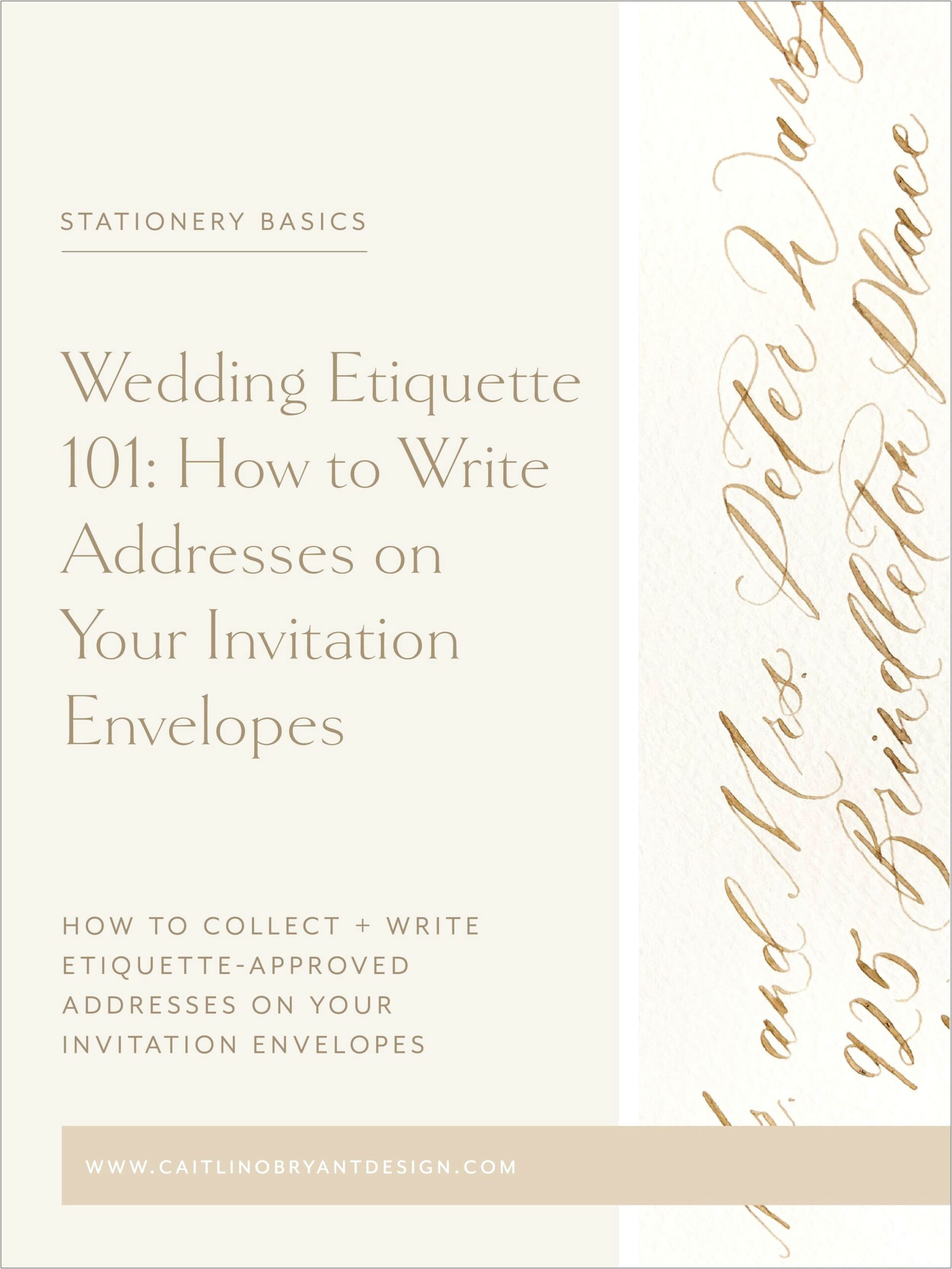 Formal Etiquette For Addressing Wedding Invitations