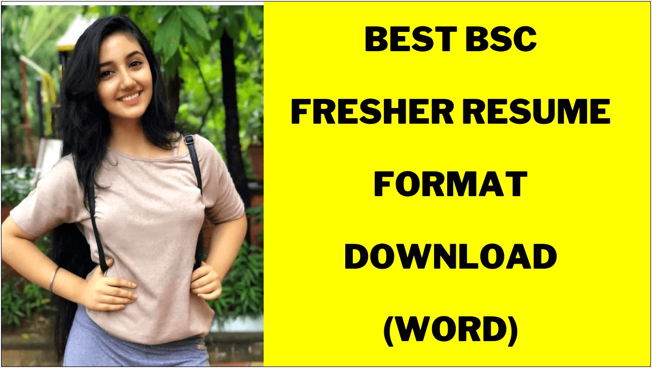 Format Of Resume For Fresher In Word