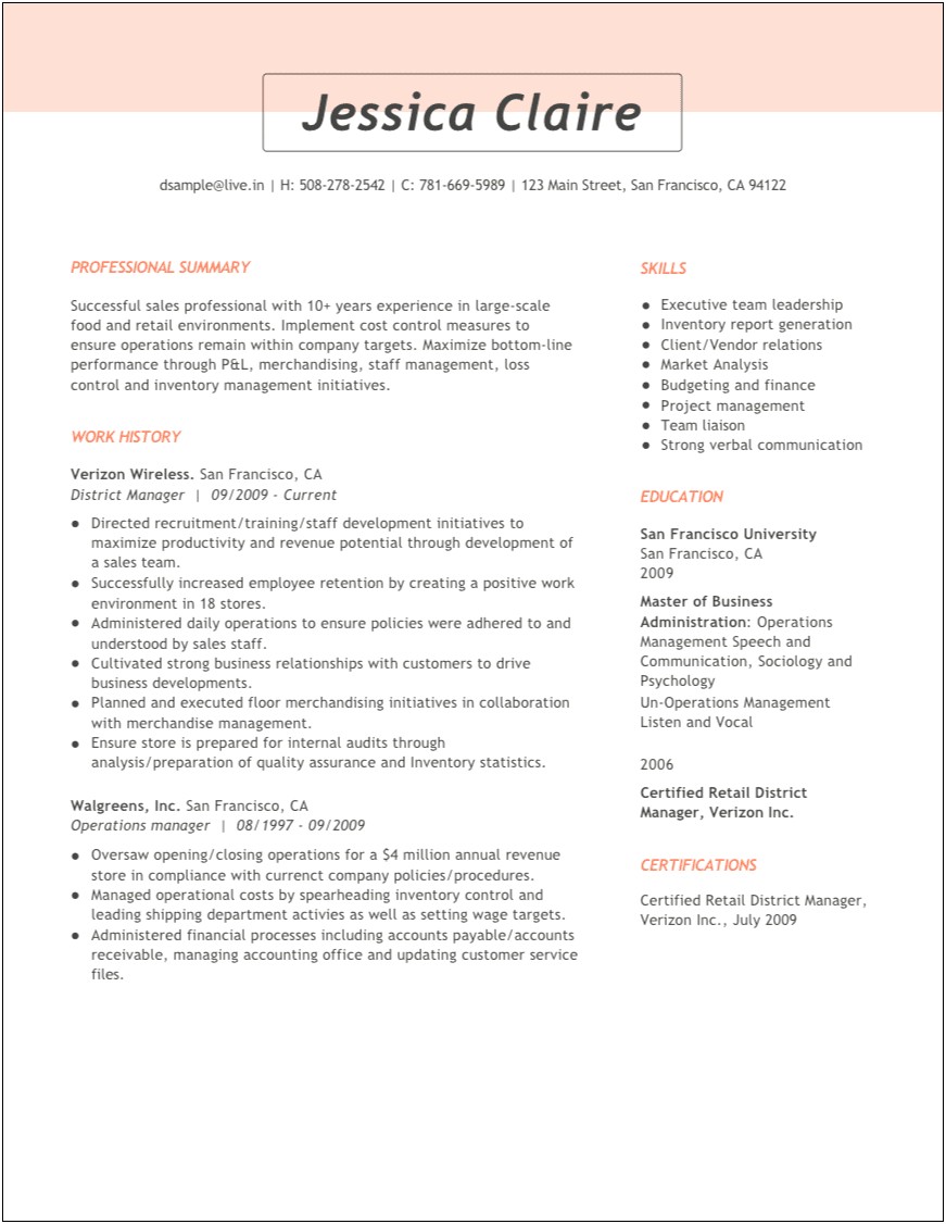 Format To Write A Good Resume