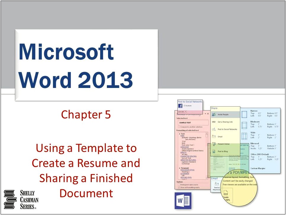 Formatting A Resume In Word 2013