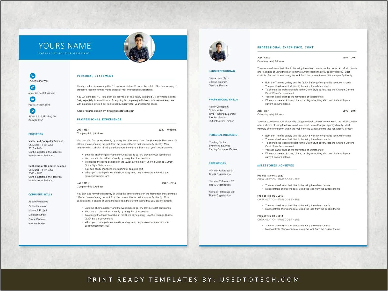 Free Administrative Assistant Resume Template Microsoft Word