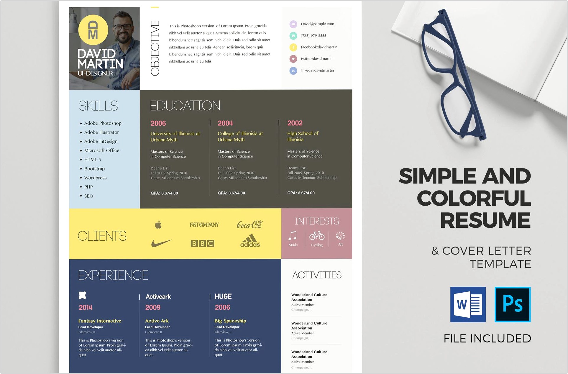 Free Colorful Resume Templates Microsoft Word