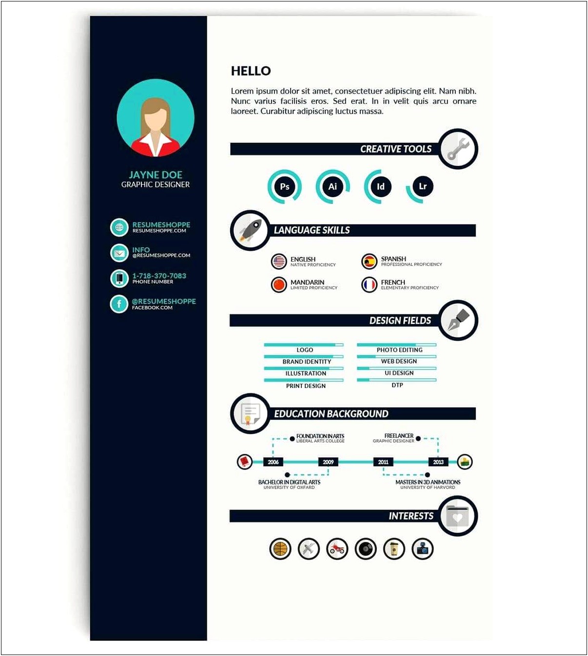 Free Infographic Resume Templates For Word
