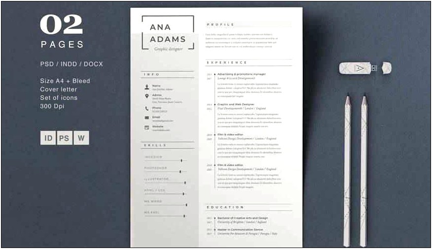 Free Landscape Format Resume Template Ms Word
