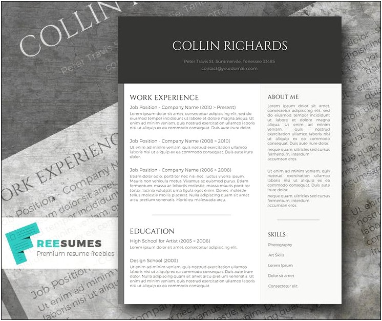 Free Modern Professional Resume Templates For Word