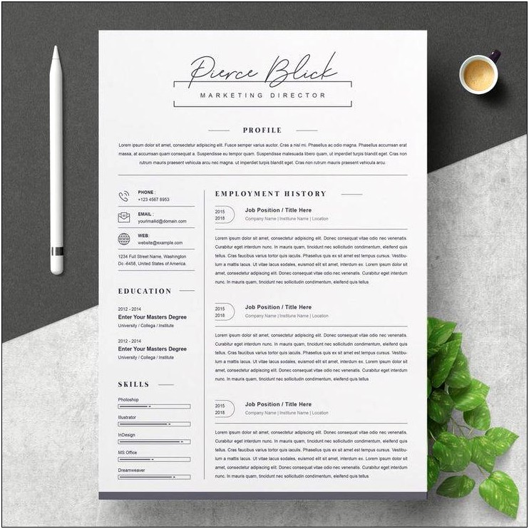 Free Modern Resume Templates For Word 2018