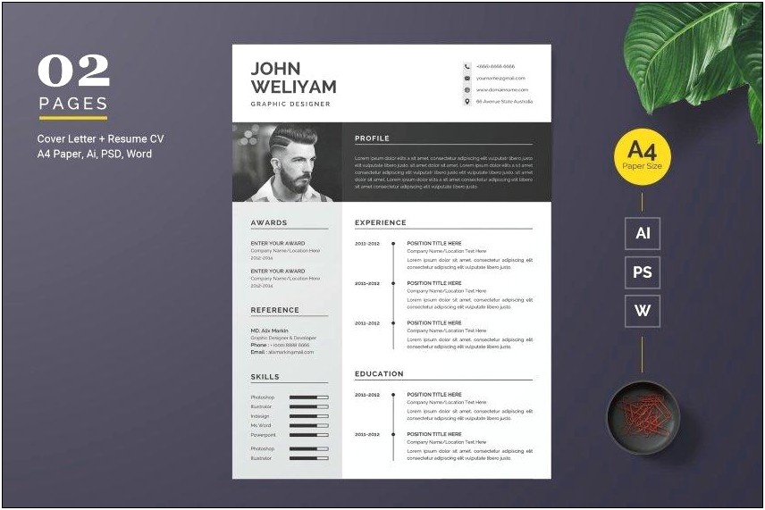 Free Modern Resume Templates With Photo