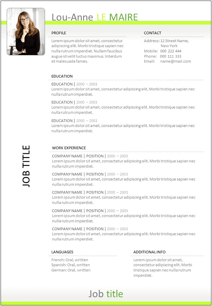 Free Online Resume Templates Open Office