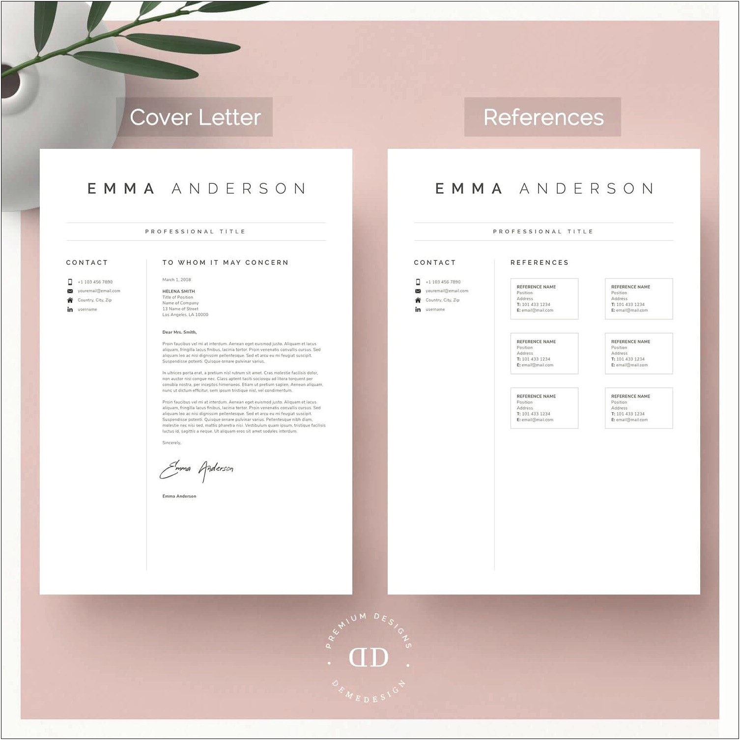 Free Professional Resume And Cover Letter Templates