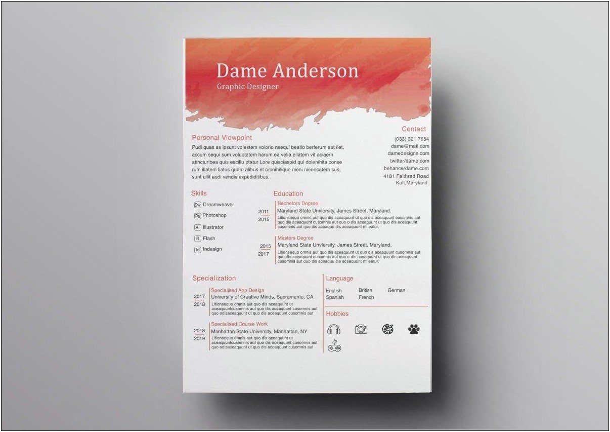 Free Resume Download Template For Mac