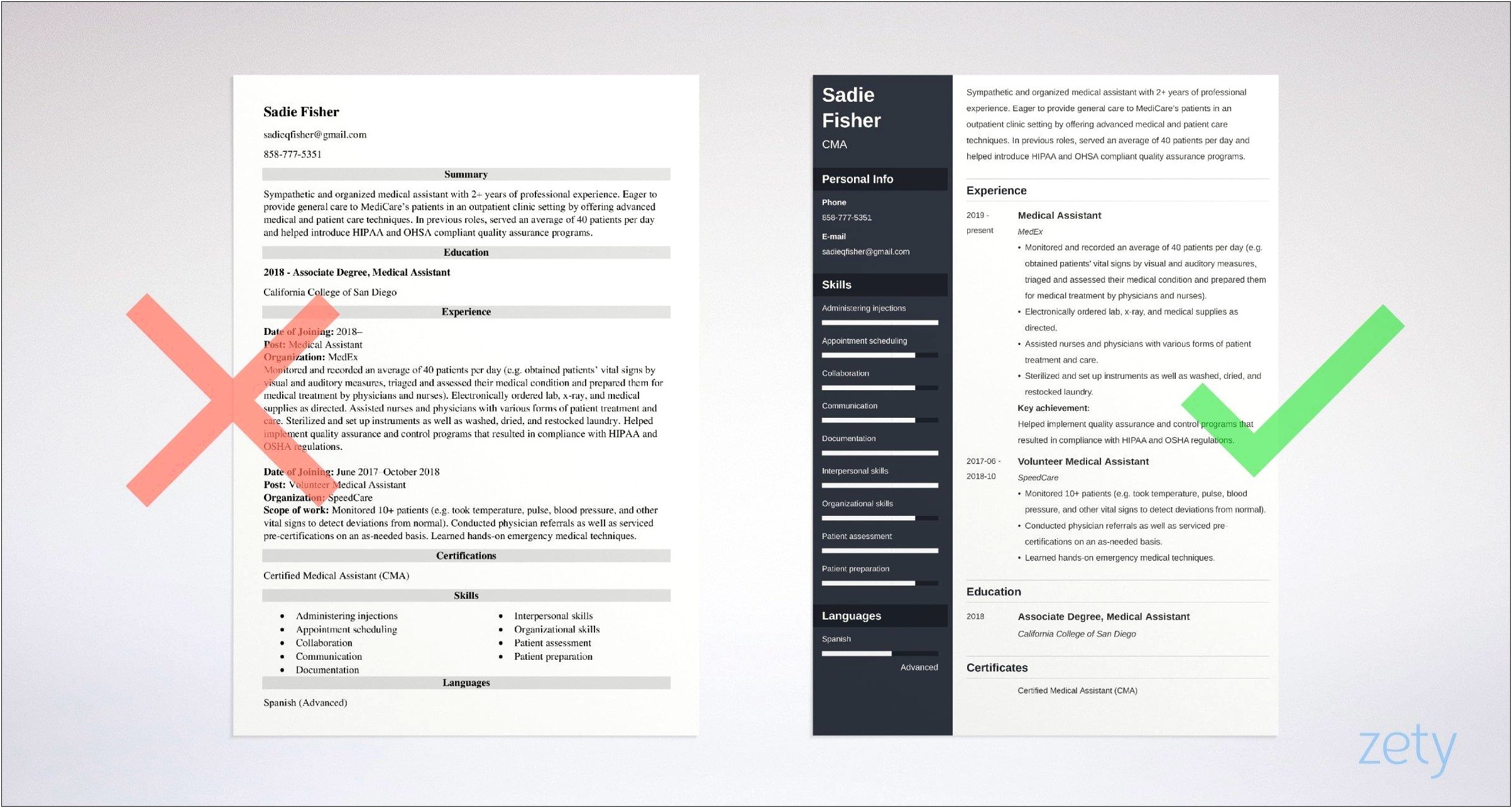 Free Resume Examples For Medical Assistant