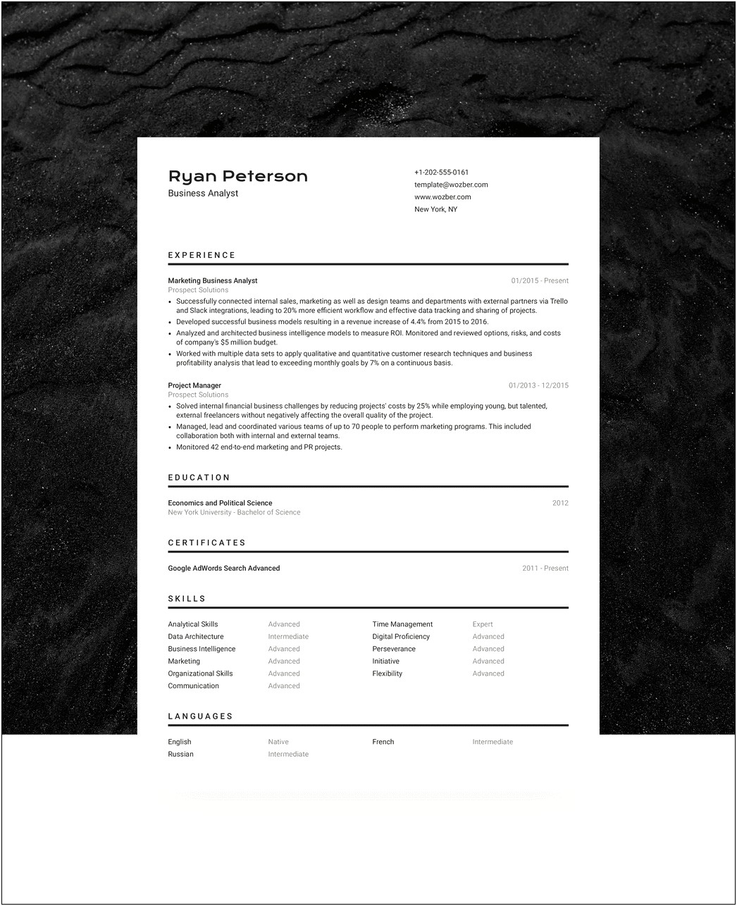 Free Resume Job Profile For Human Services Templates