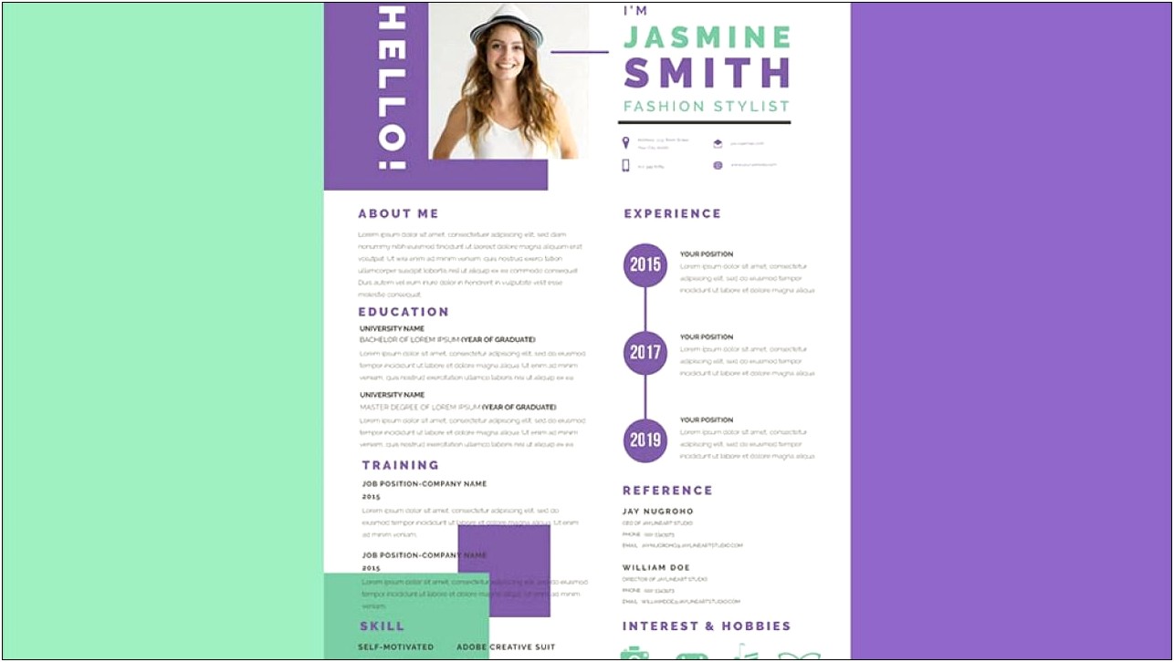 Free Resume Maker For Persoonal Stylists