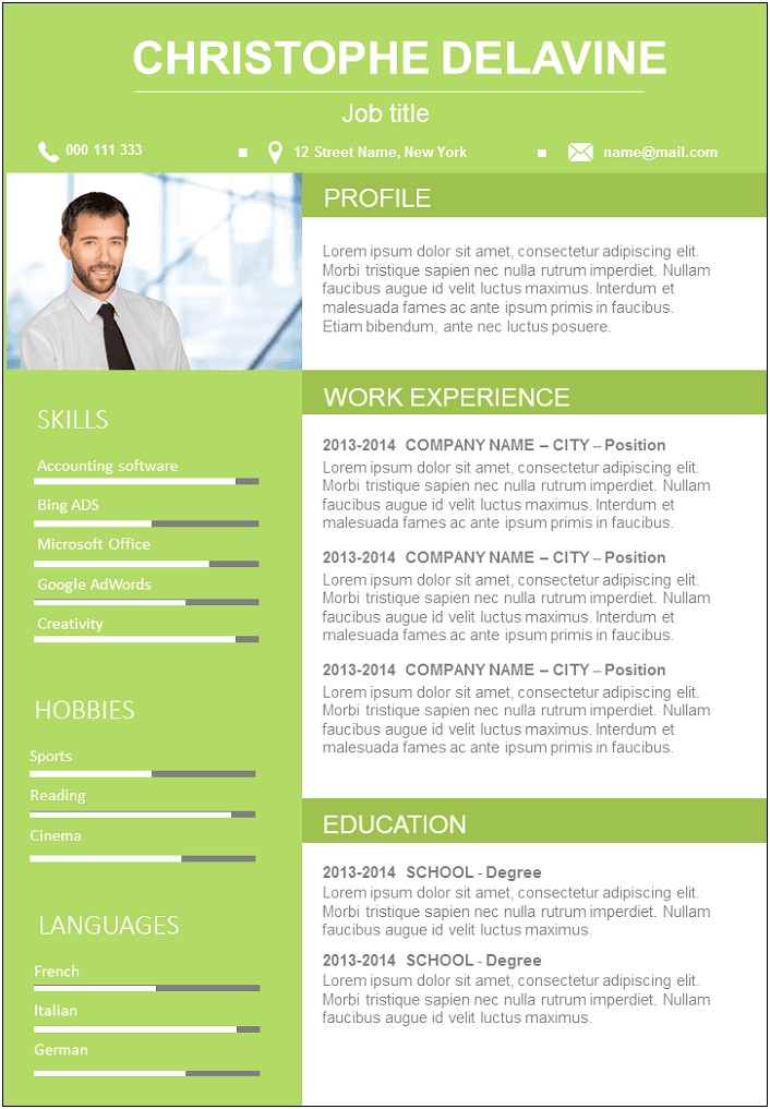 Free Resume Template Download For Open Office