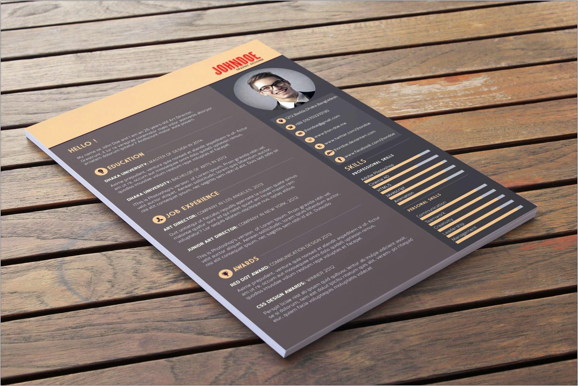 Free Resume Template Download With Photo