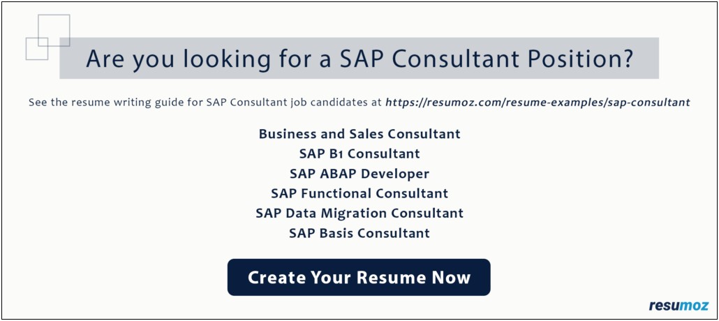 Free Resume Template For Sap Consultant