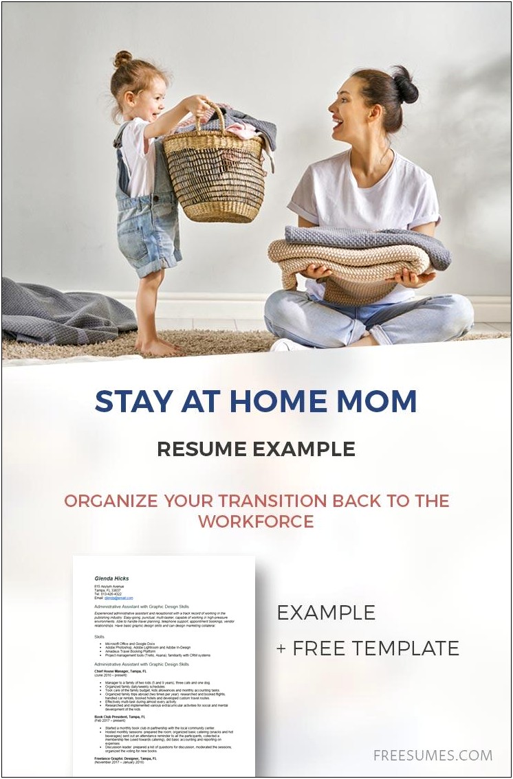 Free Resume Template For Stay At Home Mom