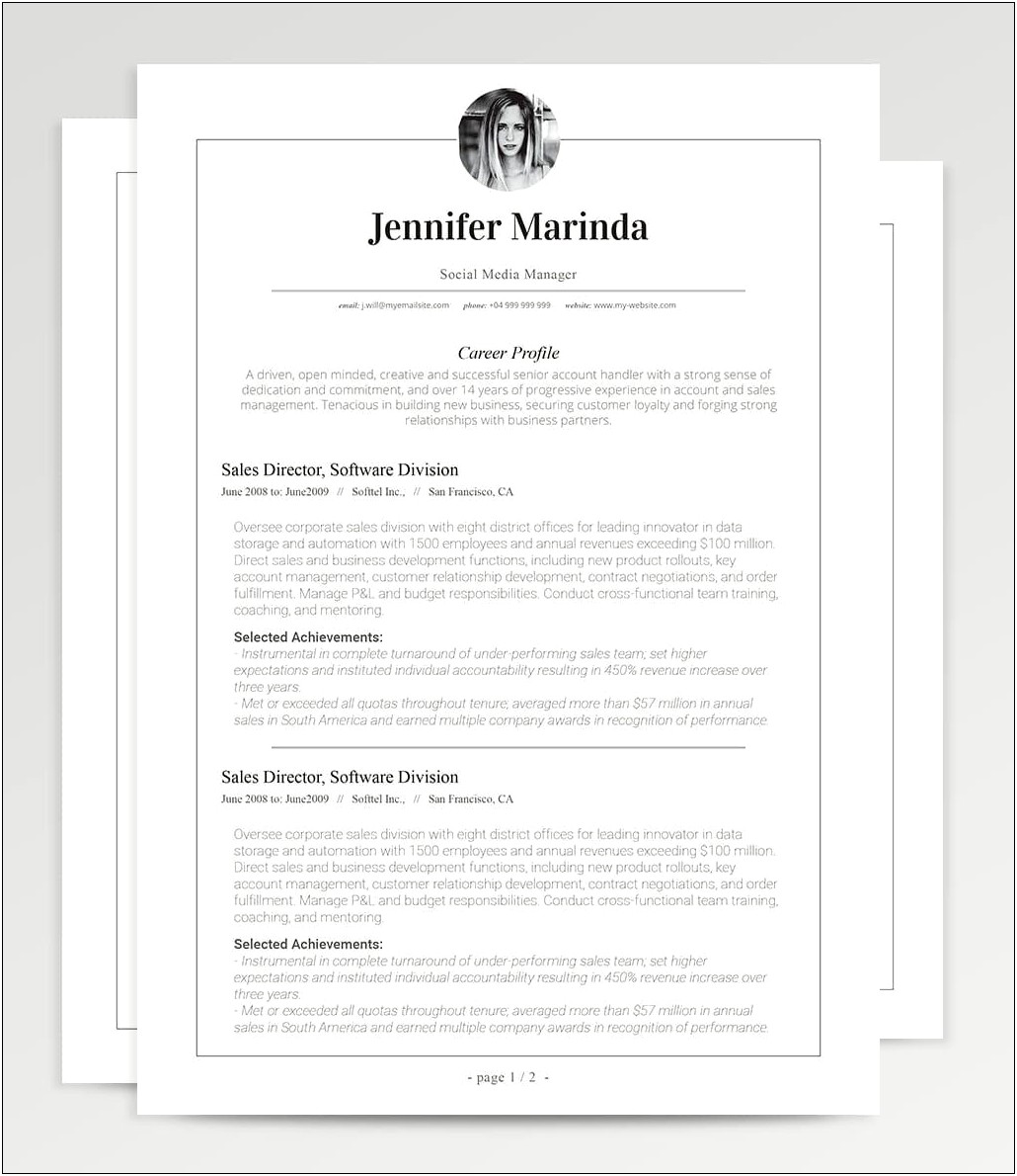 Free Resume Template My Perfect Resume