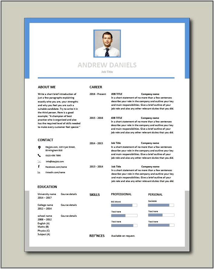 Free Resume Template That Will Stand Out