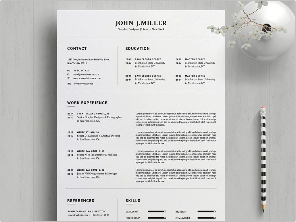 Free Resume Template With Photo Insert Word