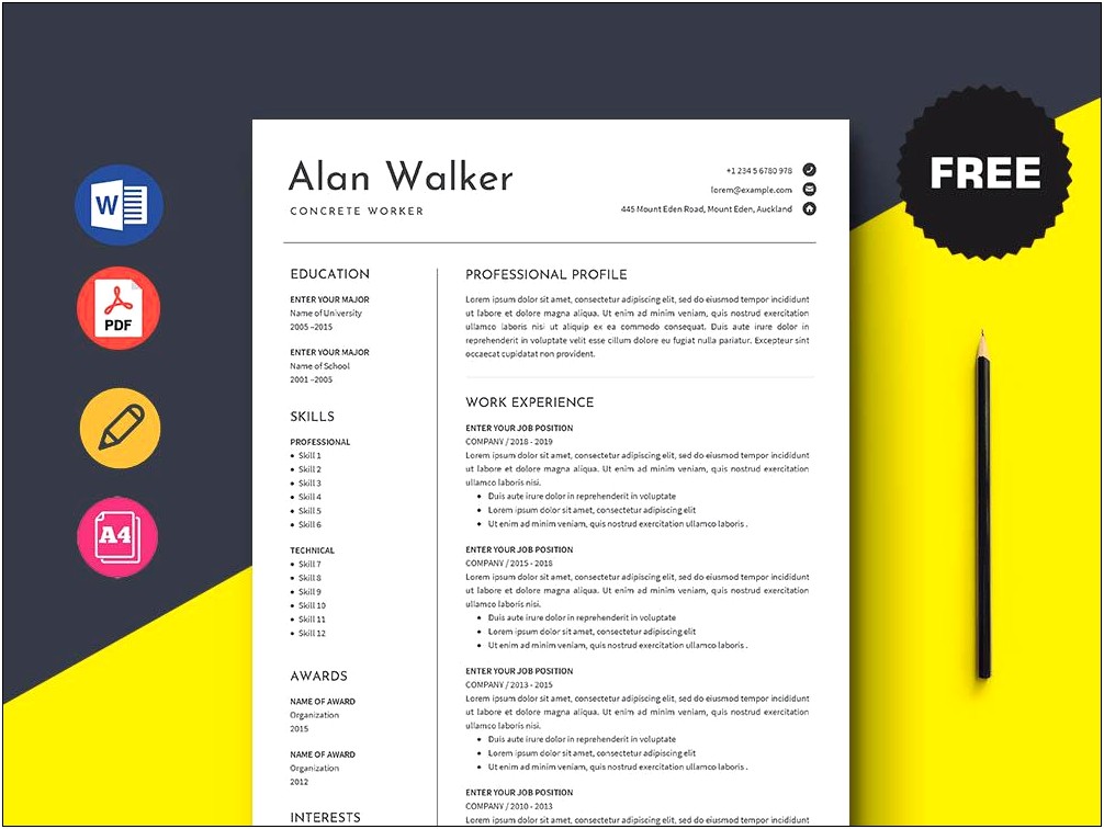 Free Resume Templates 2018 Word Download