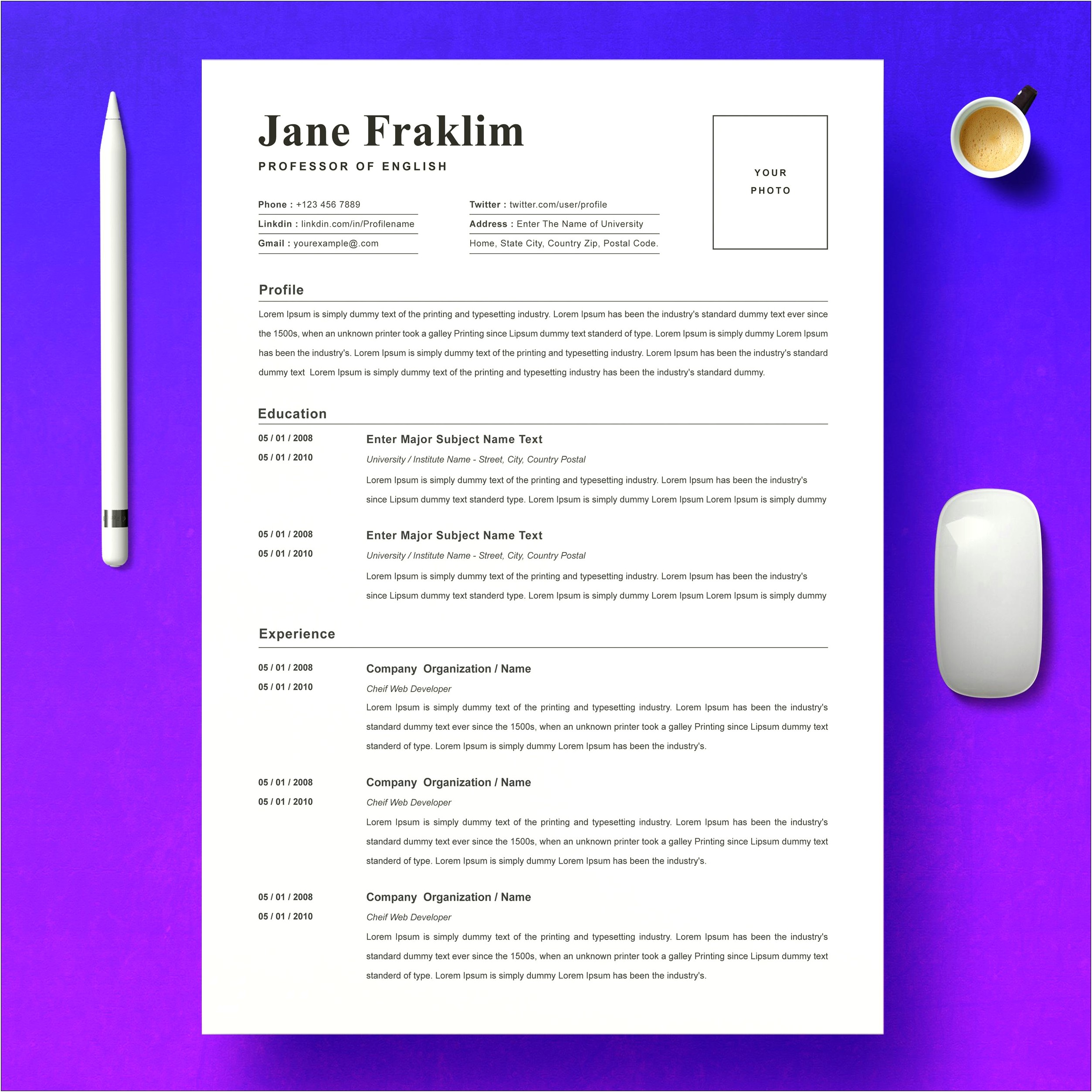 Free Resume Templates Download Apple Pages
