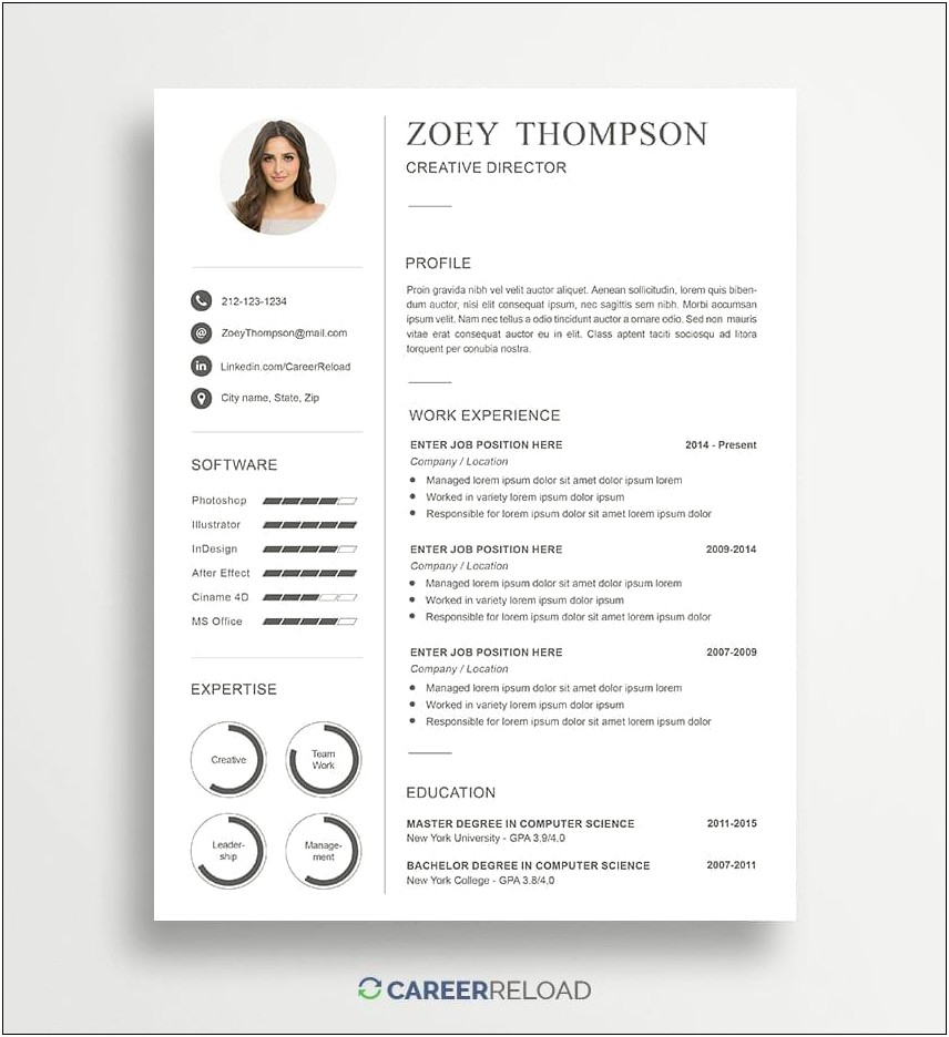 Free Resume Templates Download With Picture