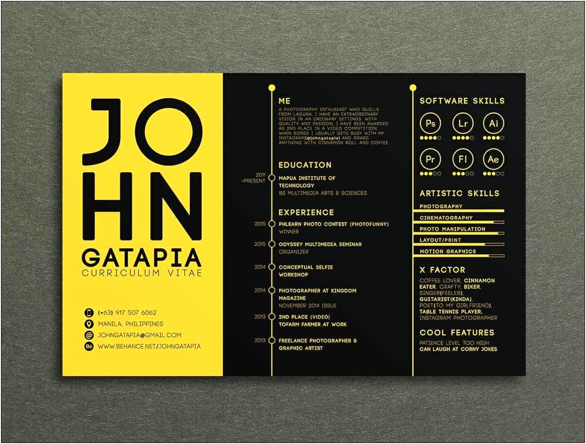 Free Resume Templates For Graphic Designers