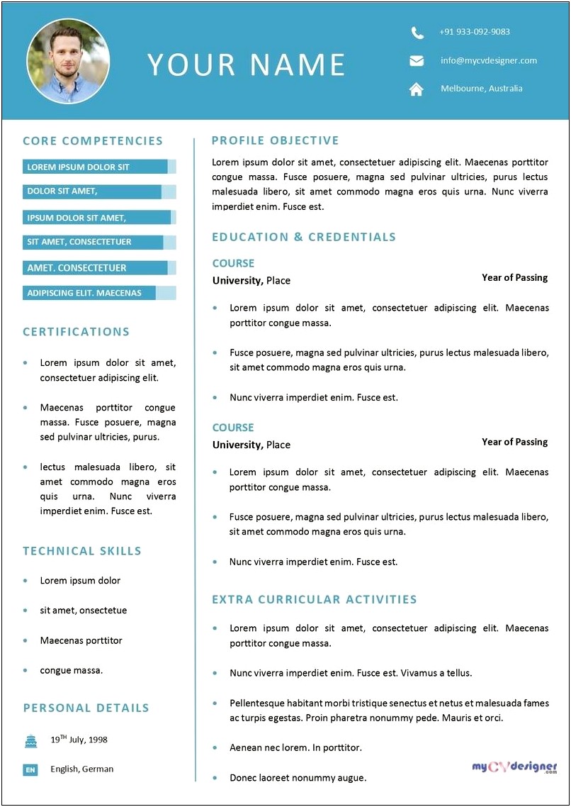 Free Resume Templates For Medical Professionals