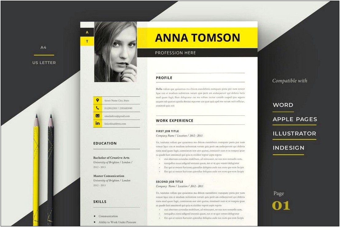 Free Resume Templates For Pages Mac